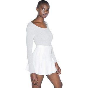 American Apparel White Skater Mini Skirt